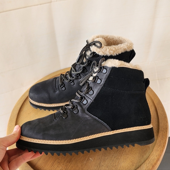 Toms Mojave Black Winter Hiker Boots - Picture 3 of 12